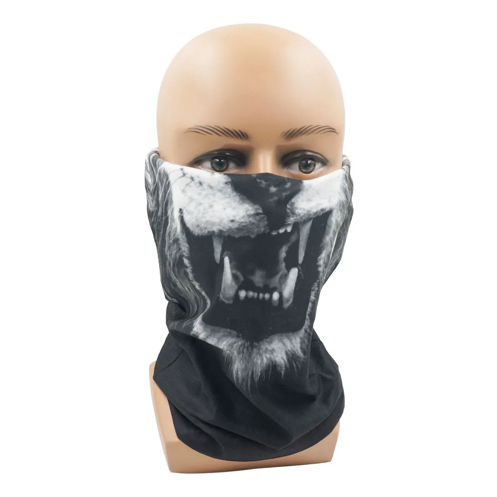 Animal Printed Neck Gaiter Bandana Leopard Pattern Tube Scarf for Women Men Headband for Cycling Hunting Hiking Camping Biking