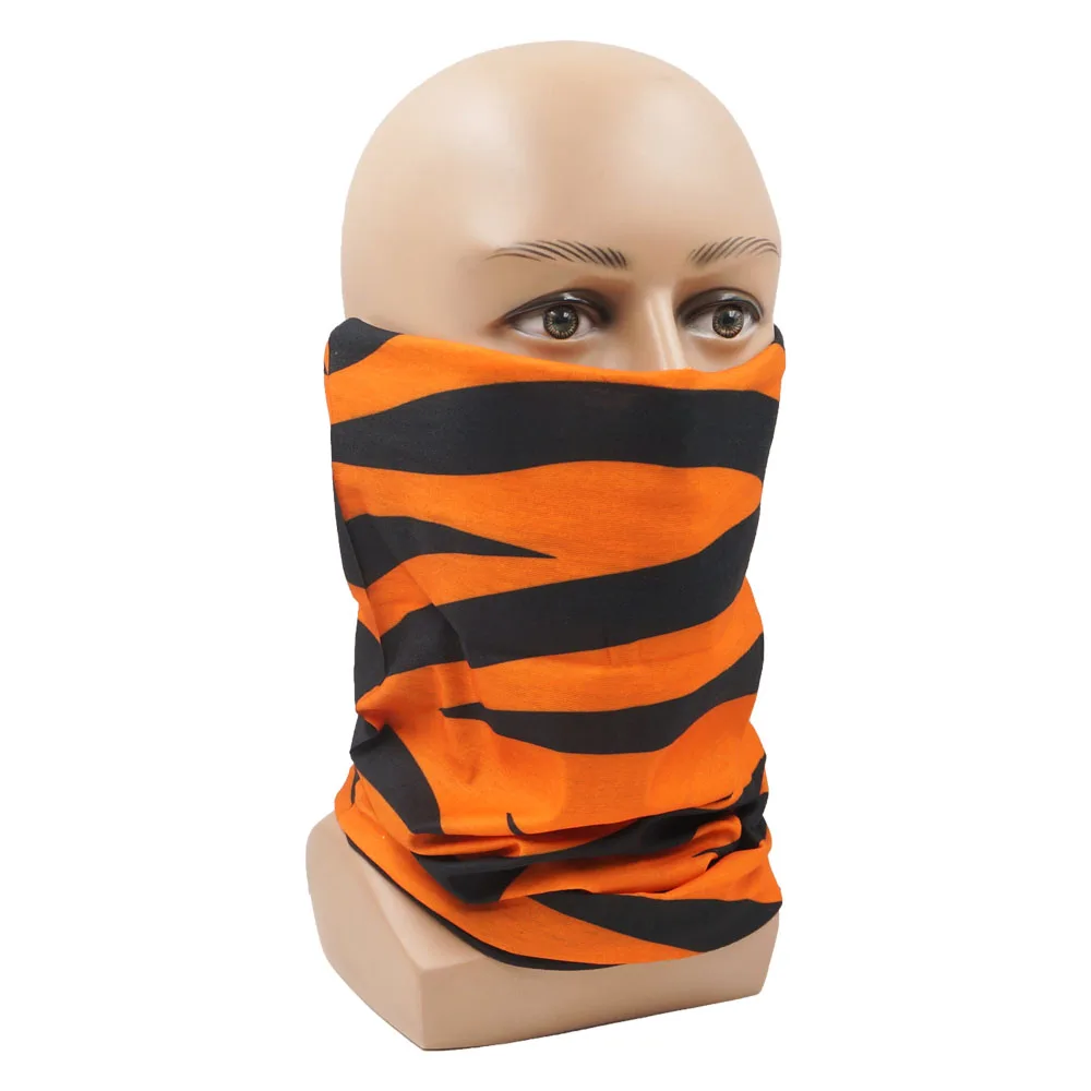 Animal Printed Neck Gaiter Bandana Leopard Pattern Tube Scarf for Women Men Headband for Cycling Hunting Hiking Camping Biking