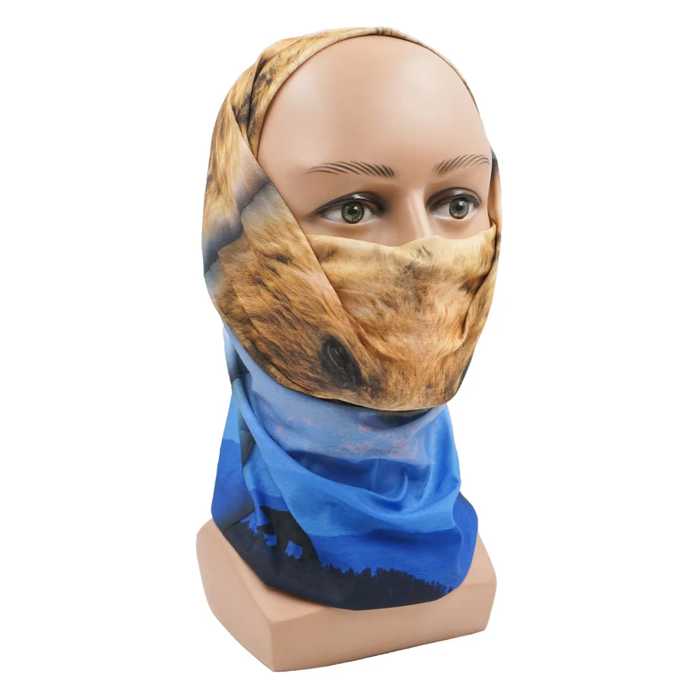 Animal Printed Neck Gaiter Bandana Leopard Pattern Tube Scarf for Women Men Headband for Cycling Hunting Hiking Camping Biking