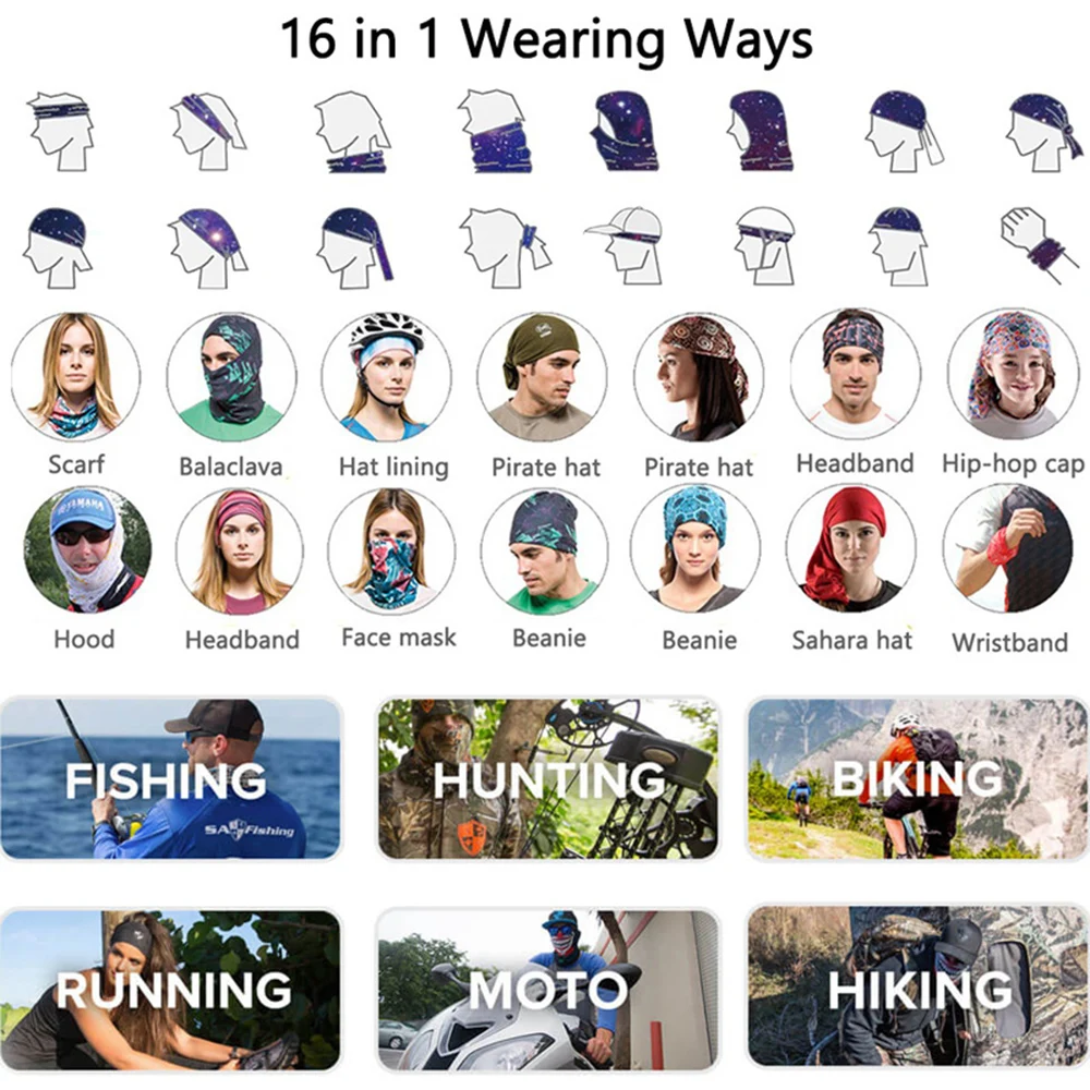Animal Printed Neck Gaiter Bandana Leopard Pattern Tube Scarf for Women Men Headband for Cycling Hunting Hiking Camping Biking