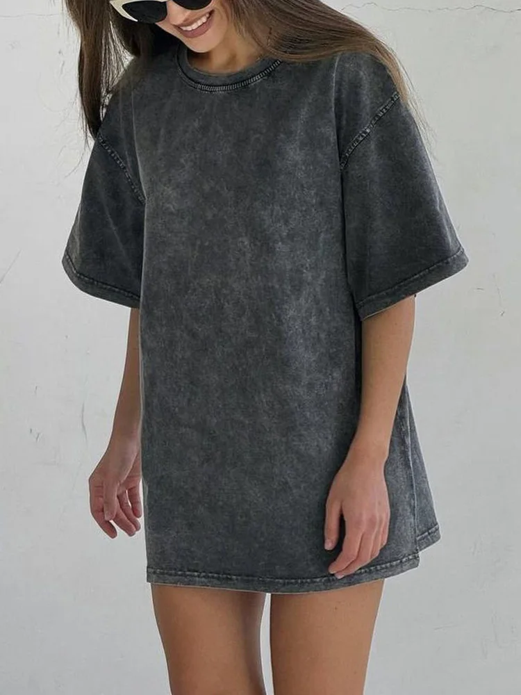Washed Vintage Oversized T-shirts Women Cotton Top Summer Clothes Women Short Sleeve Tee Women's Oversize T Shirts For Woman