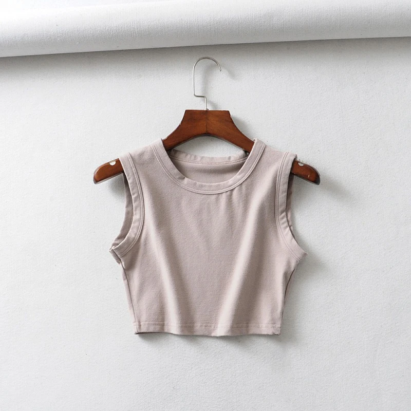 2024 Summer Vintage White Crop Tops Women Biker Black Punk Sexy Tank Top Korean Streetwear Cropped Sleeveless Top Feminino