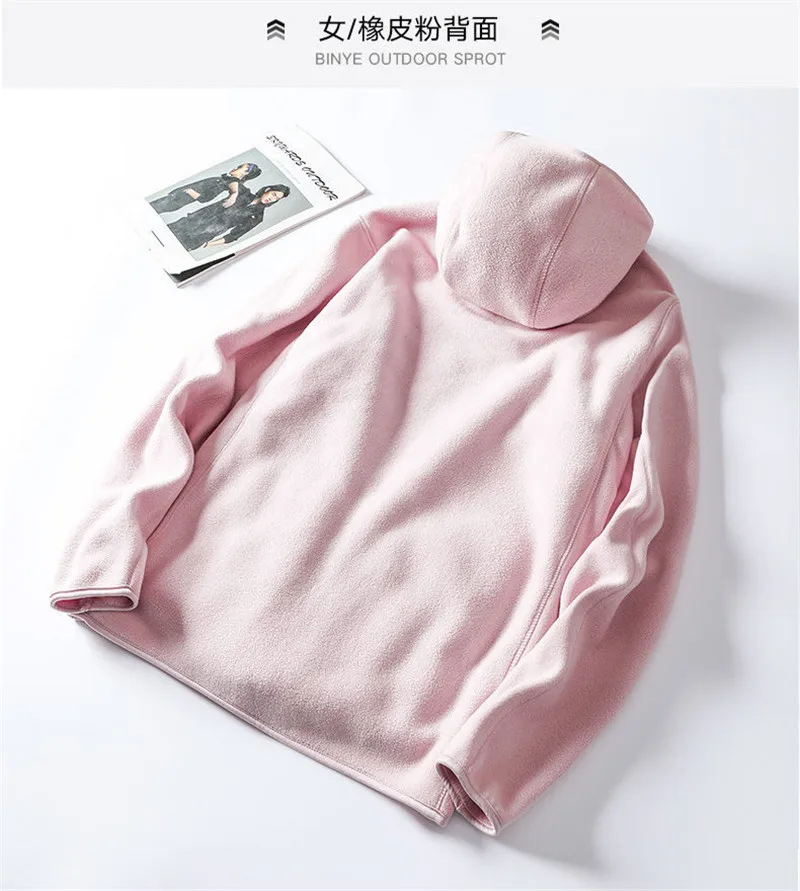 Women Hoodie Winter Coral Fleece Outdoor Jacket Women Add Velvet Thickened Warm Double-sided Cardigan Jacket Female Hoody W2407