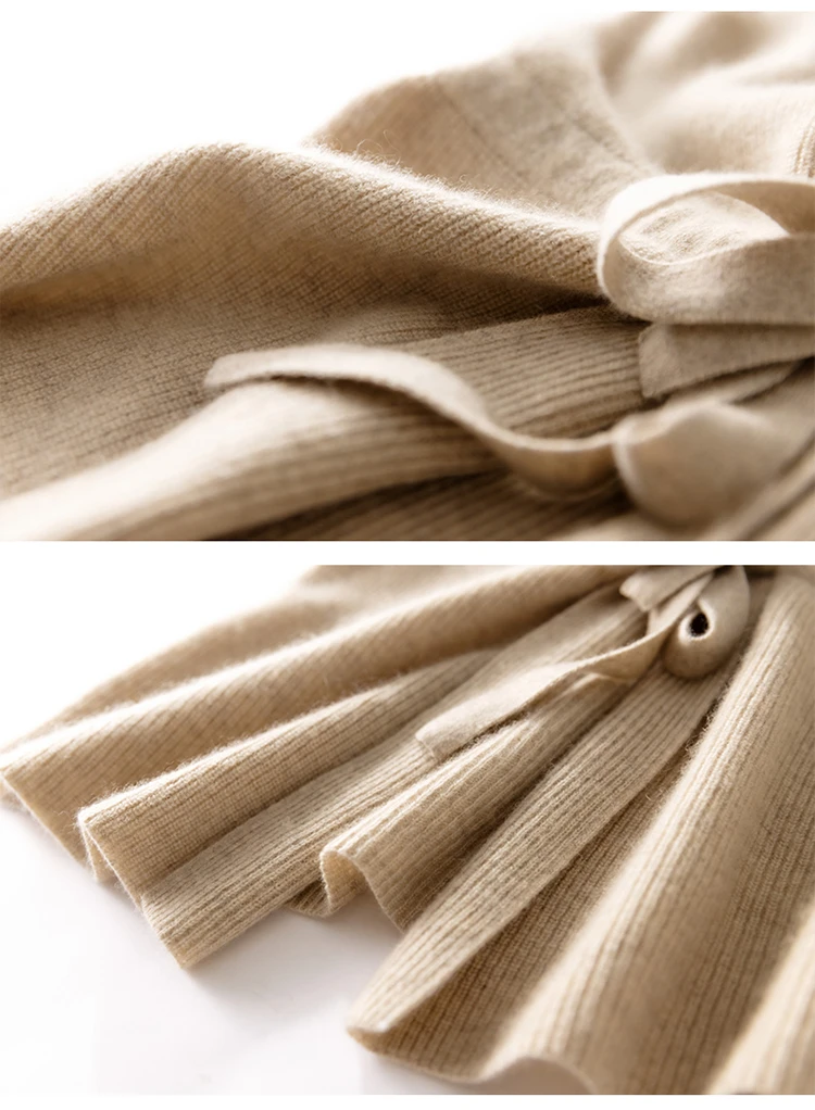 Hot Selling Cashmere Vest Women's V-Neck Solid Color Sleeveless Knitted Cardigan Women's Sweater Loose All-Match 100% Pure Wool