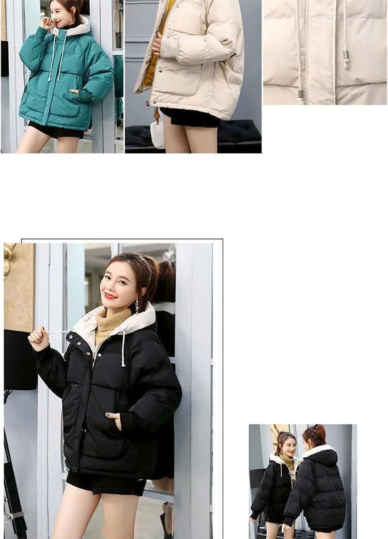 Female New Down Cotton Clothing Jacket 2025 Winter Women Short Cotton Clothing Loose Student Of Facial Bag Clothing Jacket A279