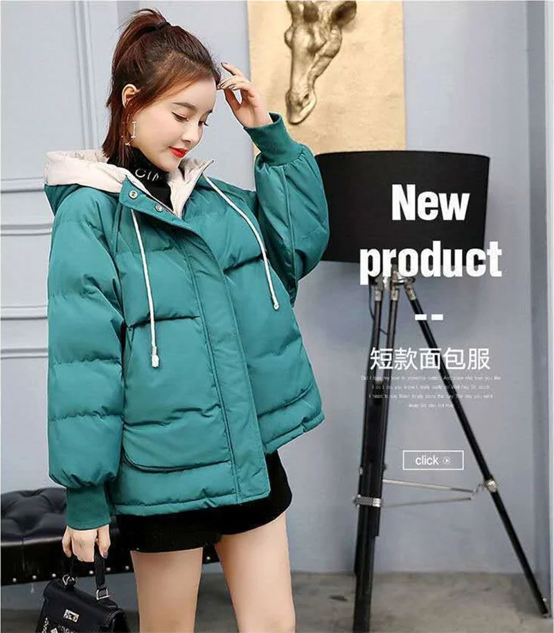 Female New Down Cotton Clothing Jacket 2025 Winter Women Short Cotton Clothing Loose Student Of Facial Bag Clothing Jacket A279