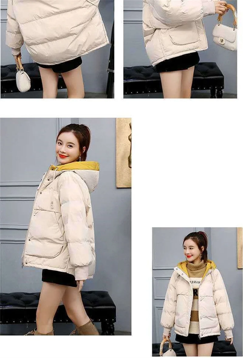 Female New Down Cotton Clothing Jacket 2025 Winter Women Short Cotton Clothing Loose Student Of Facial Bag Clothing Jacket A279