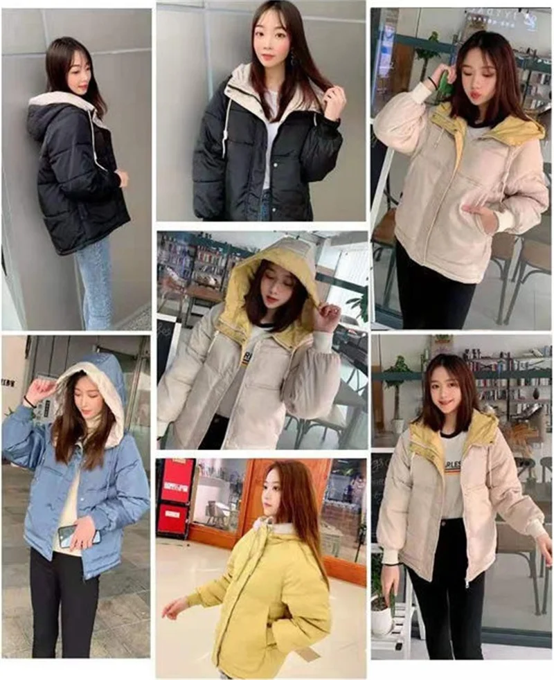 Female New Down Cotton Clothing Jacket 2025 Winter Women Short Cotton Clothing Loose Student Of Facial Bag Clothing Jacket A279