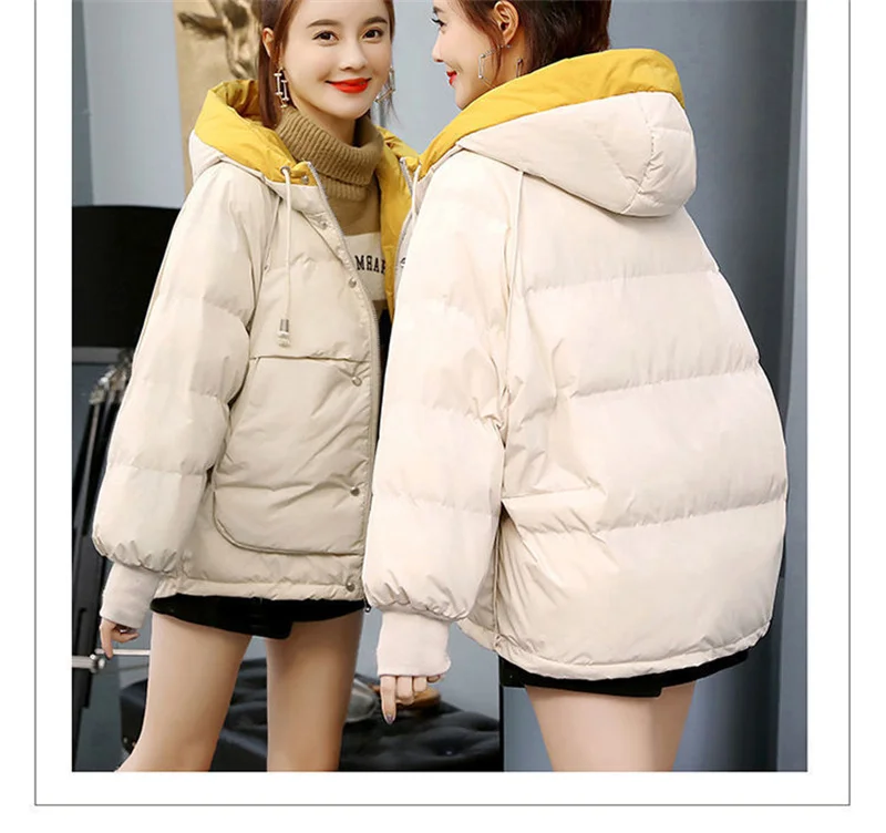 Female New Down Cotton Clothing Jacket 2025 Winter Women Short Cotton Clothing Loose Student Of Facial Bag Clothing Jacket A279