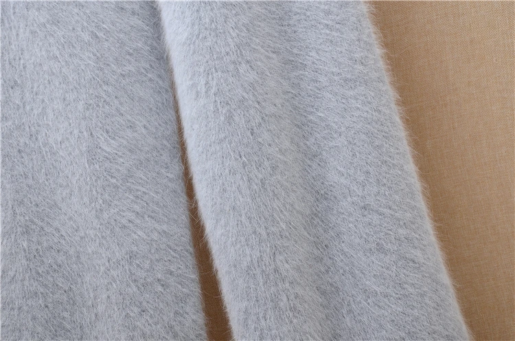Elegant casual ladies women thicken warm winter mink cashmere loose elastic angora fur knitted trousers pants sweater pull tops