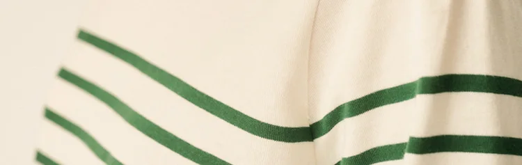 EMBELLIKE Marine Crew Neck Striped T Shirt Women Long Sleeve Combed Cotton Tops Tees Regular Fit S-XL