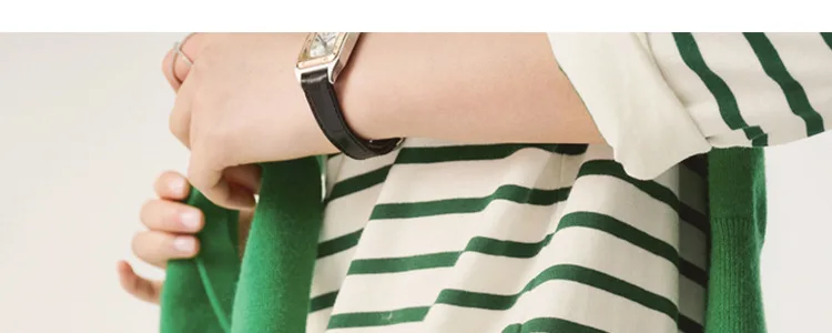 EMBELLIKE Marine Crew Neck Striped T Shirt Women Long Sleeve Combed Cotton Tops Tees Regular Fit S-XL