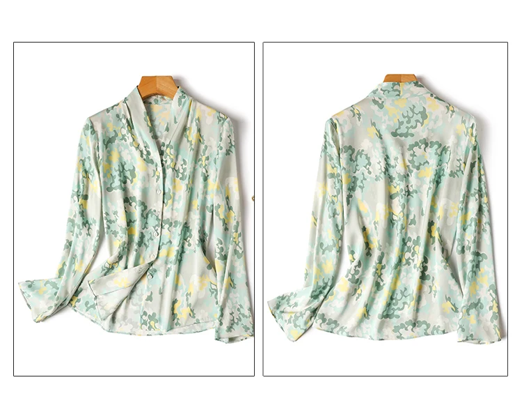 New Arrival Women blouses Blusa Mujer Spring Summer Fashion V-neck Ladies' Button-Down Shirt for Work and Casual