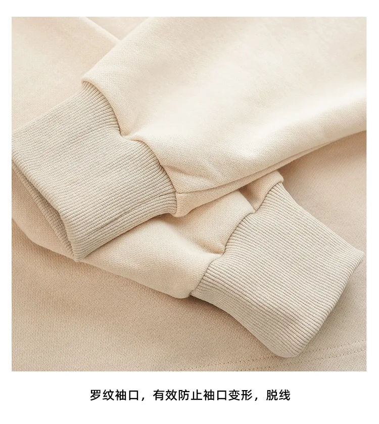 100% Cotton Oversize Hoodies Women Long Sleeve Jogger Yoga Ladies Sweatshirt Harajuku Streetwear Pullovers