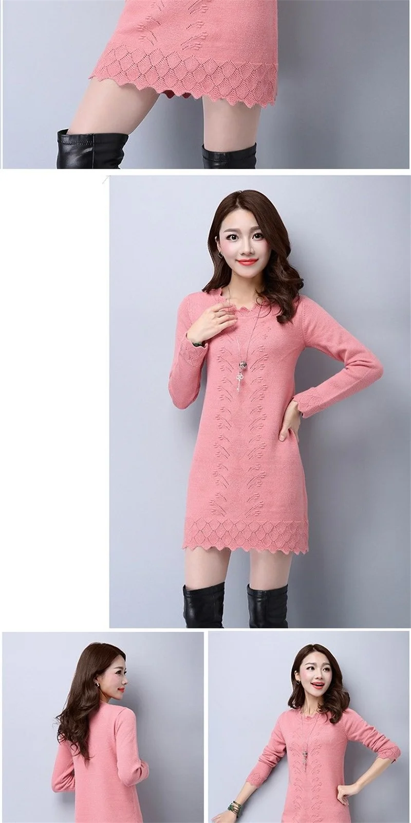 Women Sweaters Pullovers 2024 New Autumn Winter Clothes Long Knitted Sweater Knitwear Female Long Sleeve Jumper Bottoming Tops