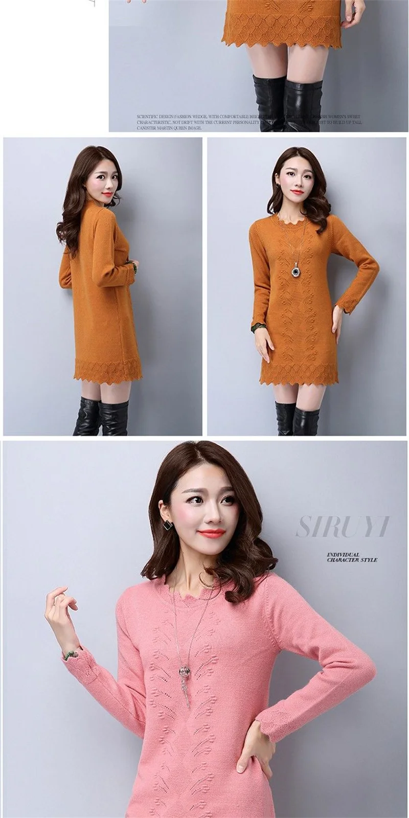 Women Sweaters Pullovers 2024 New Autumn Winter Clothes Long Knitted Sweater Knitwear Female Long Sleeve Jumper Bottoming Tops