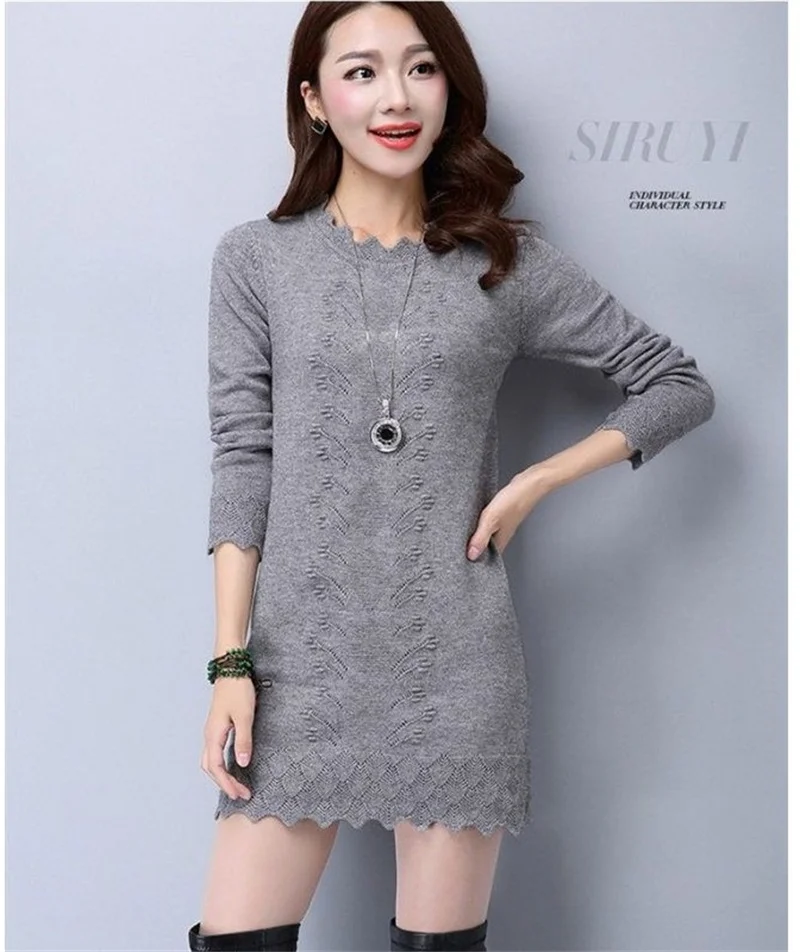 Women Sweaters Pullovers 2024 New Autumn Winter Clothes Long Knitted Sweater Knitwear Female Long Sleeve Jumper Bottoming Tops