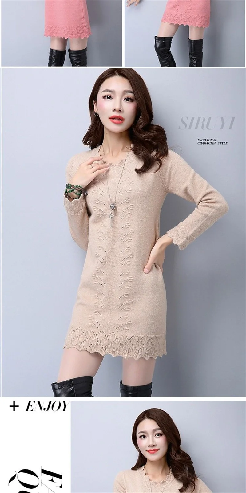 Women Sweaters Pullovers 2024 New Autumn Winter Clothes Long Knitted Sweater Knitwear Female Long Sleeve Jumper Bottoming Tops