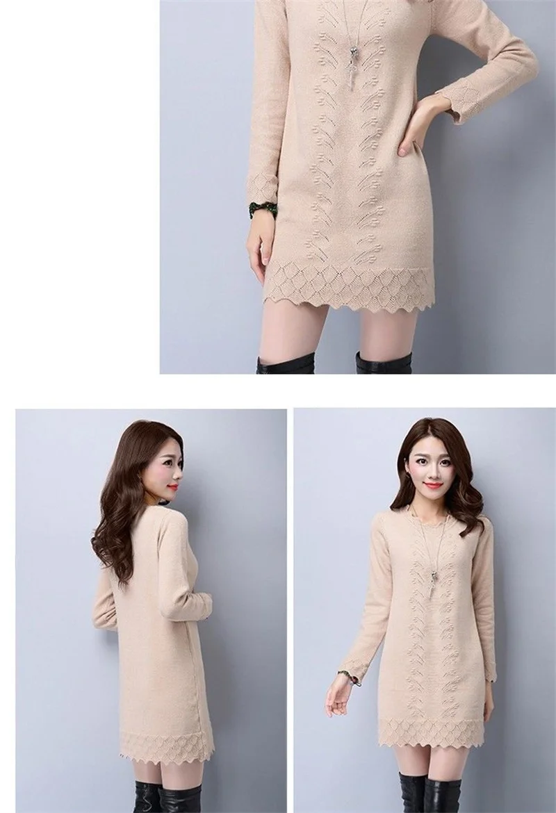 Women Sweaters Pullovers 2024 New Autumn Winter Clothes Long Knitted Sweater Knitwear Female Long Sleeve Jumper Bottoming Tops