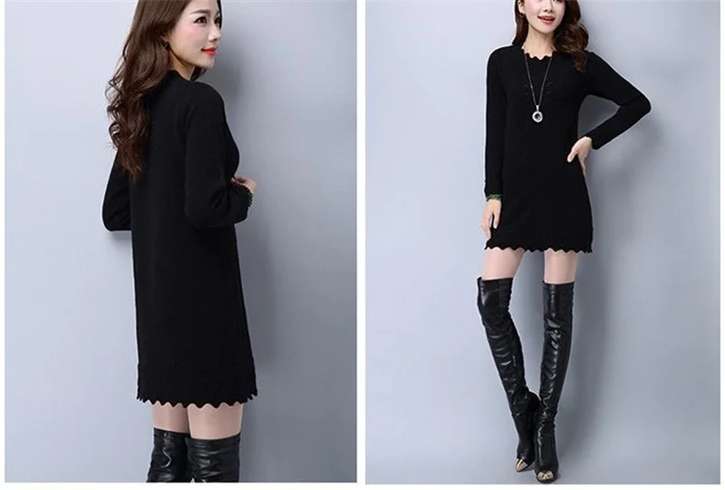 Women Sweaters Pullovers 2024 New Autumn Winter Clothes Long Knitted Sweater Knitwear Female Long Sleeve Jumper Bottoming Tops