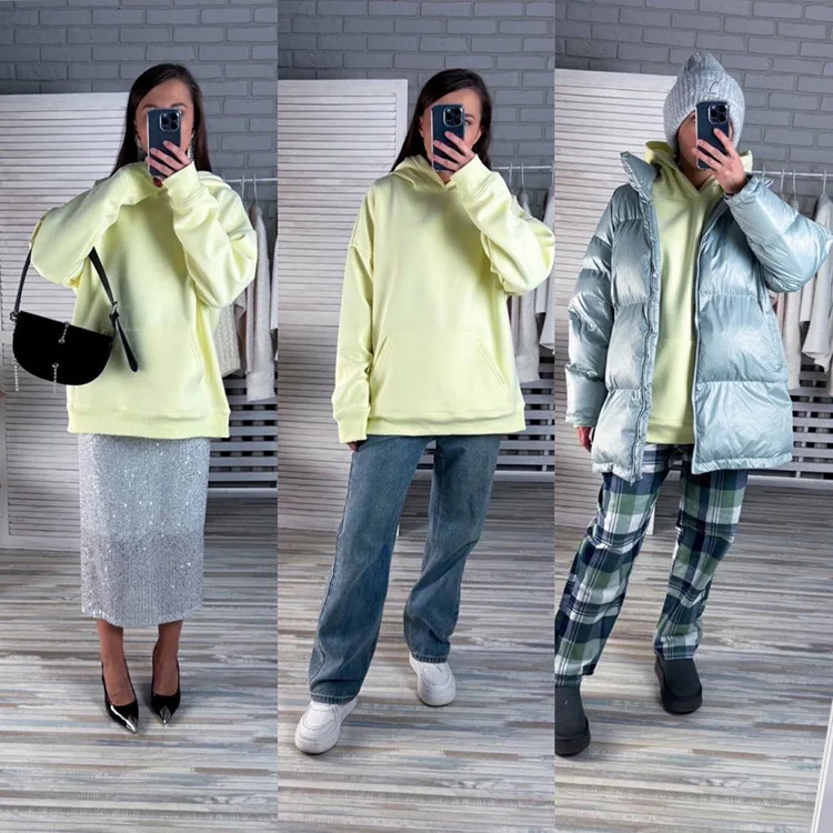 Streamgirl Fleece Oversize Hoodies Women Winter Warm Sweatshirt Pink Thick Velvet Pullovers Loose Women Hooded Sweatshirt Coats