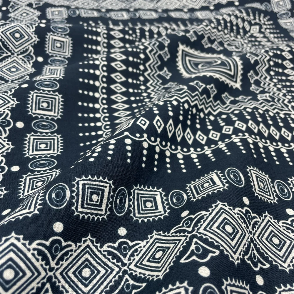 Navy Blue High Quality Hip Hop Cotton Square Scarf Men Sailboat Nautical Bandana Scarf Headband Paisley Gifts For Boys/Girls