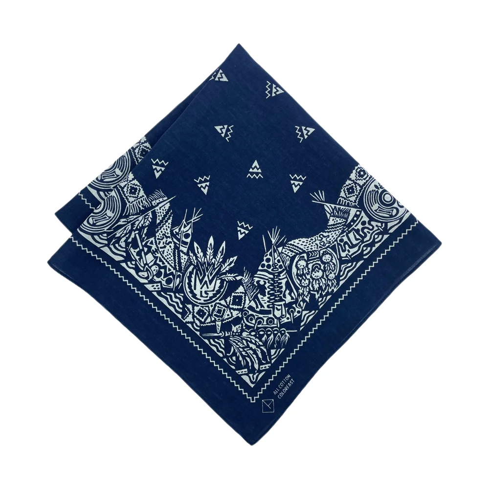 Navy Blue High Quality Hip Hop Cotton Square Scarf Men Sailboat Nautical Bandana Scarf Headband Paisley Gifts For Boys/Girls