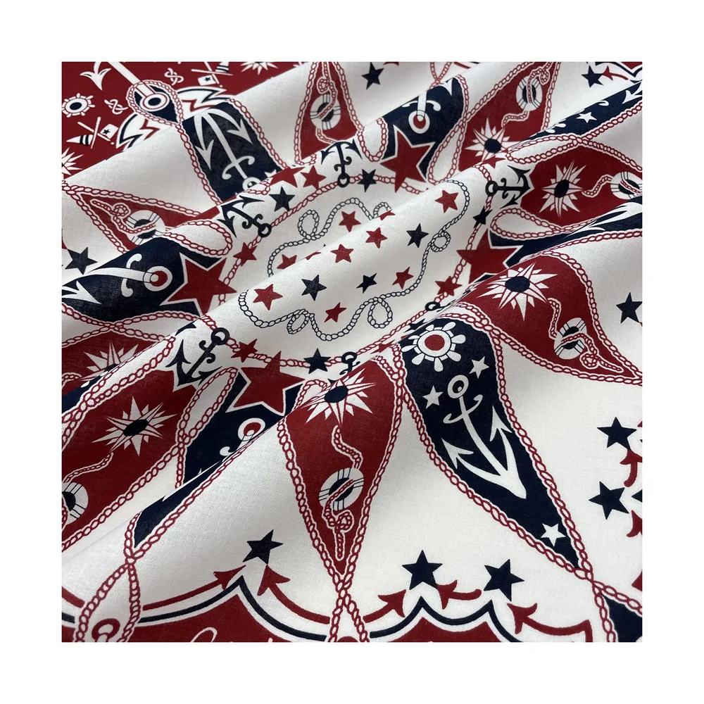 Navy Blue High Quality Hip Hop Cotton Square Scarf Men Sailboat Nautical Bandana Scarf Headband Paisley Gifts For Boys/Girls