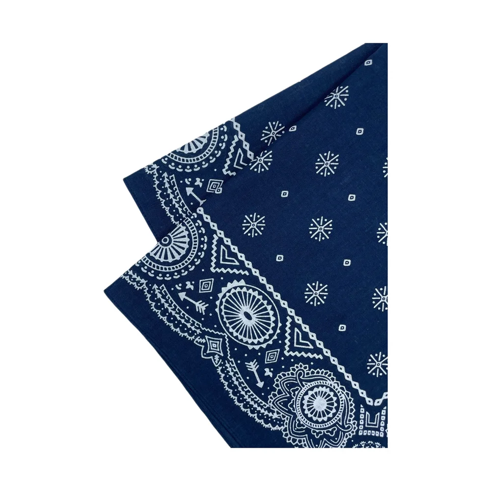 Navy Blue High Quality Hip Hop Cotton Square Scarf Men Sailboat Nautical Bandana Scarf Headband Paisley Gifts For Boys/Girls