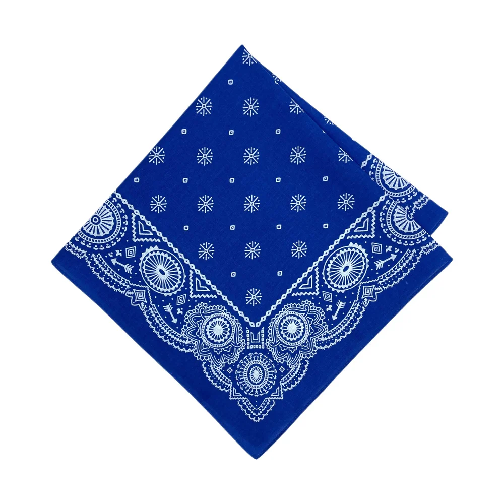 Navy Blue High Quality Hip Hop Cotton Square Scarf Men Sailboat Nautical Bandana Scarf Headband Paisley Gifts For Boys/Girls