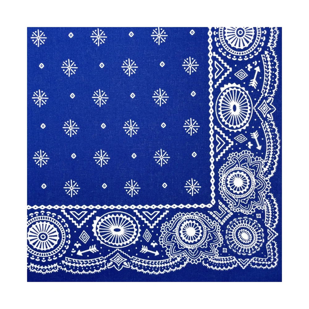 Navy Blue High Quality Hip Hop Cotton Square Scarf Men Sailboat Nautical Bandana Scarf Headband Paisley Gifts For Boys/Girls