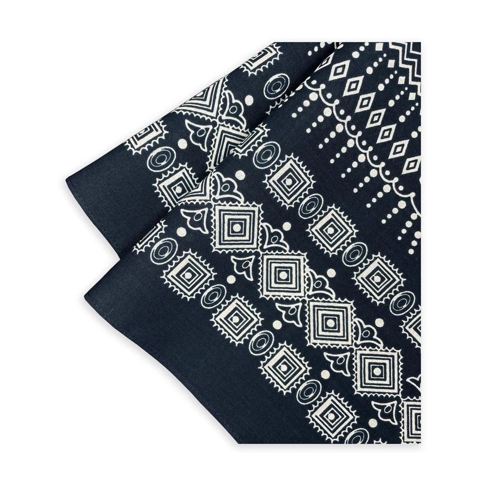 Navy Blue High Quality Hip Hop Cotton Square Scarf Men Sailboat Nautical Bandana Scarf Headband Paisley Gifts For Boys/Girls