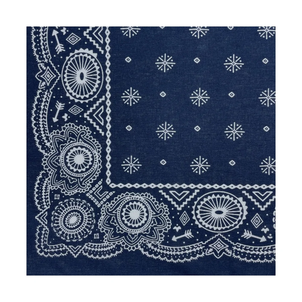 Navy Blue High Quality Hip Hop Cotton Square Scarf Men Sailboat Nautical Bandana Scarf Headband Paisley Gifts For Boys/Girls
