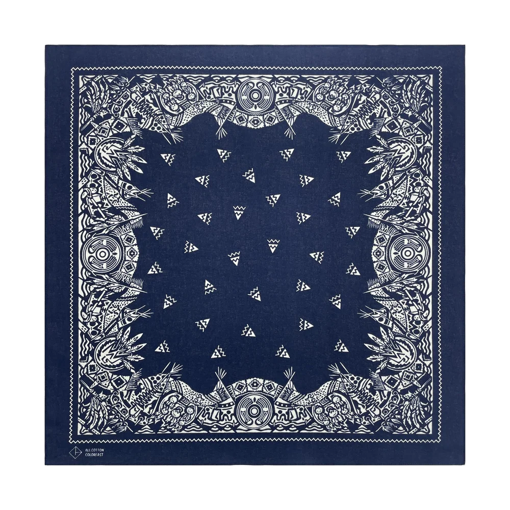 Navy Blue High Quality Hip Hop Cotton Square Scarf Men Sailboat Nautical Bandana Scarf Headband Paisley Gifts For Boys/Girls