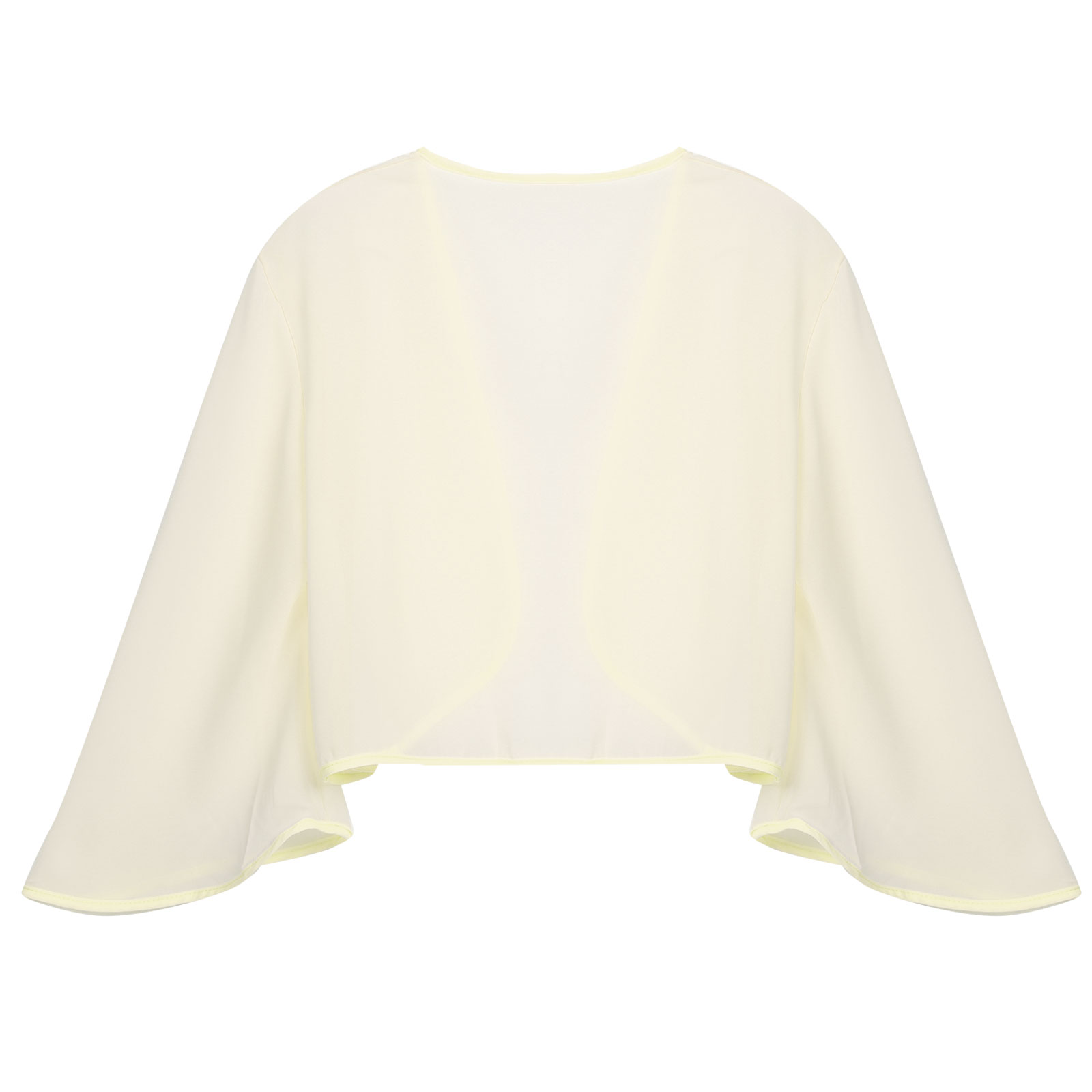 Womens 3/4 Sleeve Chiffon Cardigan Bolero Elegant Summer Ladies Wedding Wraps Shrug Bridal Bolero Long Shawl Evening Cover Up