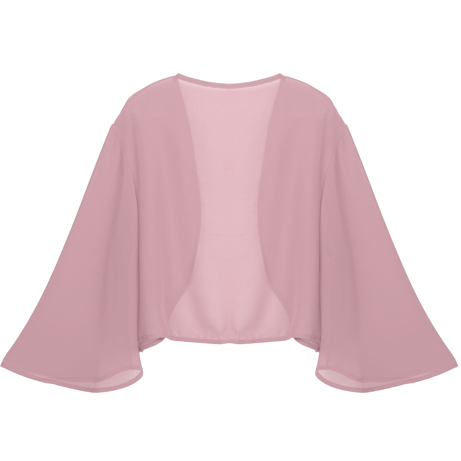 Womens 3/4 Sleeve Chiffon Cardigan Bolero Elegant Summer Ladies Wedding Wraps Shrug Bridal Bolero Long Shawl Evening Cover Up