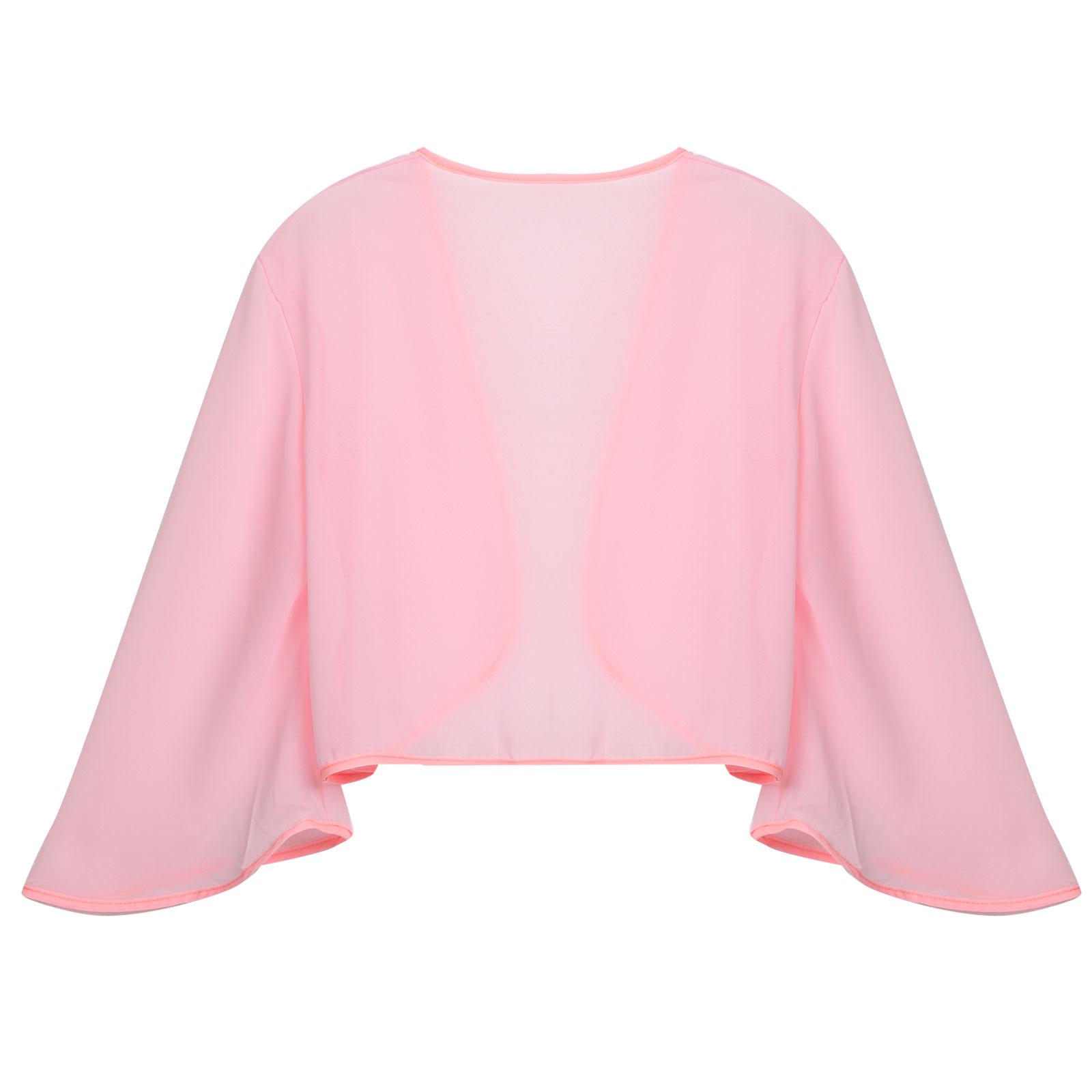 Womens 3/4 Sleeve Chiffon Cardigan Bolero Elegant Summer Ladies Wedding Wraps Shrug Bridal Bolero Long Shawl Evening Cover Up