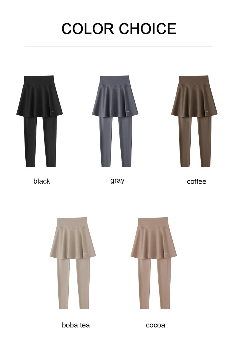 BIVIGAOS Autumn New Pant Skirt Fake Two Pieces Shark Leggings Women Popular Shaping Yoga Fitness Seamless Sports Leggings