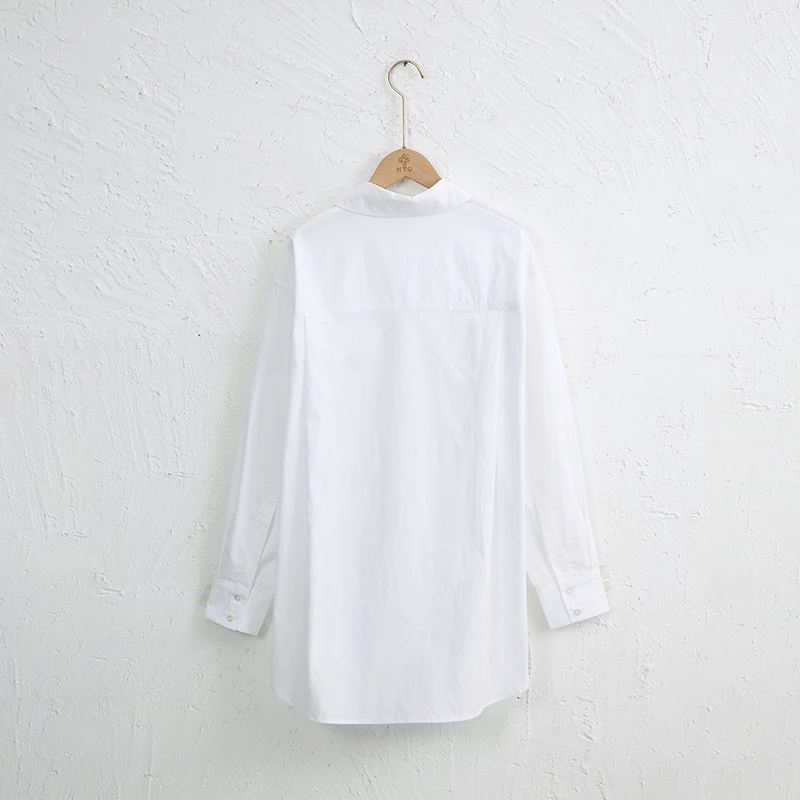 Oversized 100% Cotton Elegant Women Shirt Casual Loose Long Sleeve Button Up Shirts Harajuku Chic Office Lady Blouses Camisas