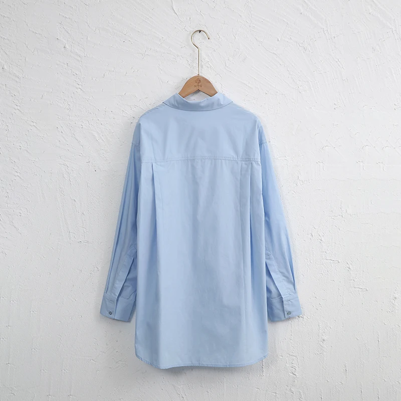 Oversized 100% Cotton Elegant Women Shirt Casual Loose Long Sleeve Button Up Shirts Harajuku Chic Office Lady Blouses Camisas
