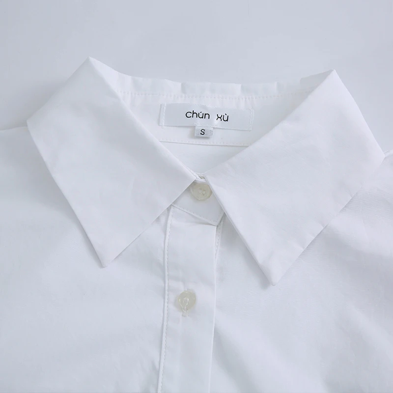 Oversized 100% Cotton Elegant Women Shirt Casual Loose Long Sleeve Button Up Shirts Harajuku Chic Office Lady Blouses Camisas