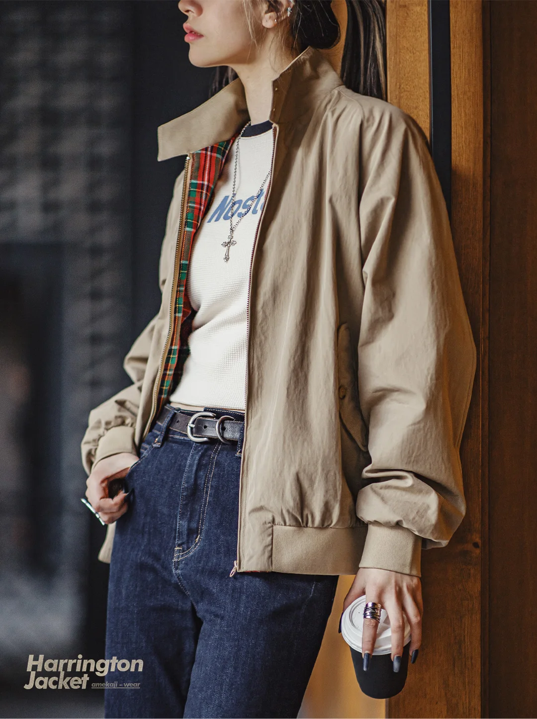 Maden Vintage Jacket for Women Stand Up Collar Workwear Coat Spring and Autumn Vintage Baseball Jackets Unisex Clothing