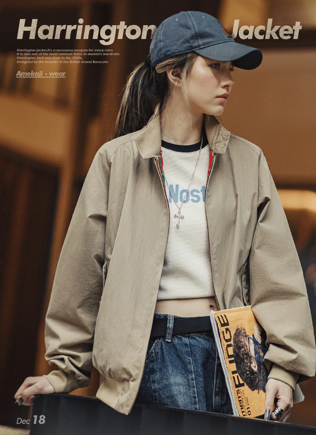Maden Vintage Jacket for Women Stand Up Collar Workwear Coat Spring and Autumn Vintage Baseball Jackets Unisex Clothing