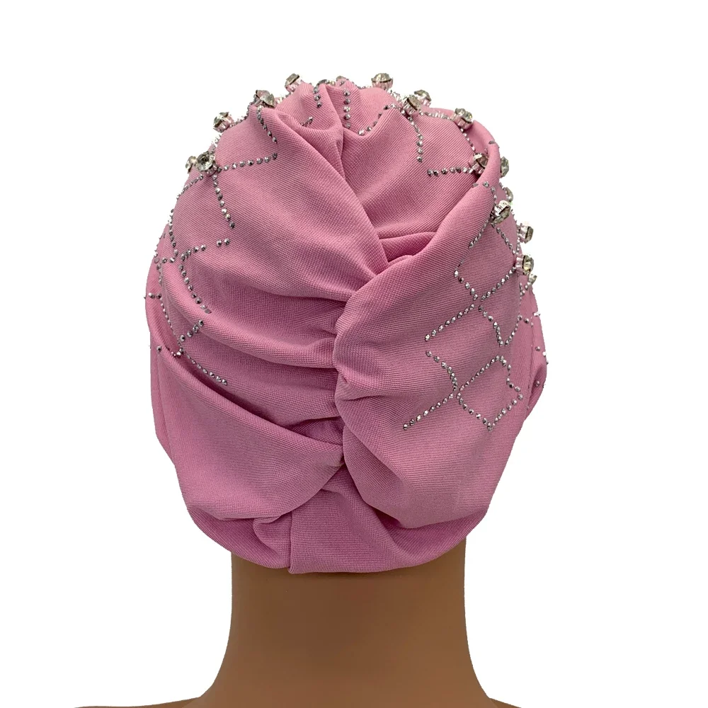 Muslim Inner Hijabs Islam Under Scarf Cap Stretchy Headscarf Bonnet Turbante Mujer Rhinestone Head Wraps for Ramadan Women