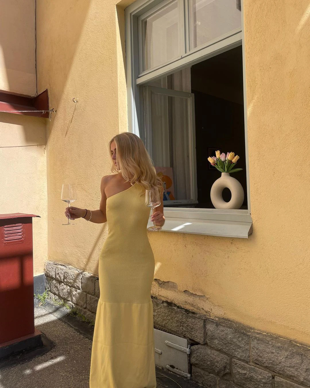 Cryptographic Asymmetric Woman Clothes Elegant Sleeveless Knit Maxi Dress for Women Autumn Outfits Draped Vacation Dresses