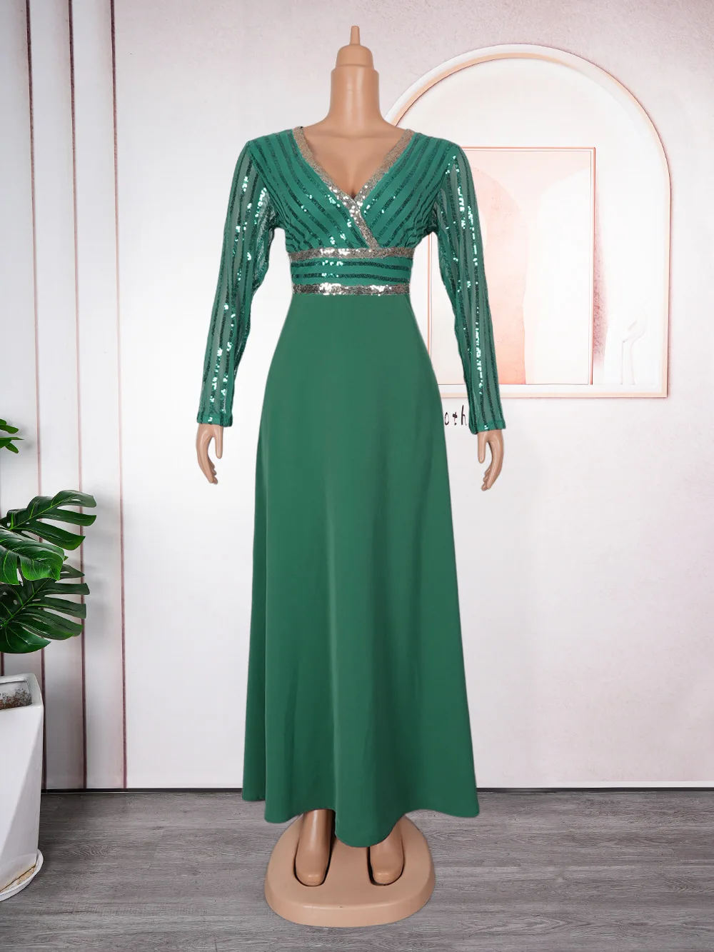 Plus Size Elegant African Dresses For Women Muslim Fashion Boubou Dashiki Ankara Outfit Evening Gown Abayas Kaftan Scarf Robe