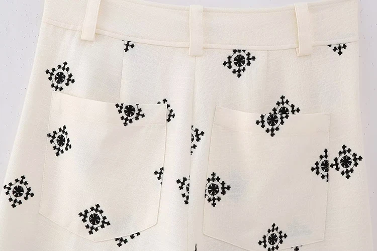 Vintage Women Loose Boho Linen Pants 2023 Summer Fashion Ladies Vocation Soft Embroidery Trousers Female Casual Bottoms Chic
