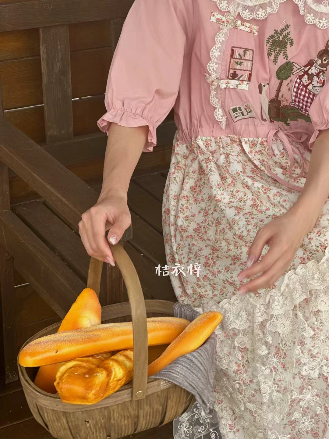 Japanese Mori Girl Patchwork Cotton Linen Dress Women Sweet Vintage Flower Lace-up Loose Sundress Casual Ruffled Pullover Dress