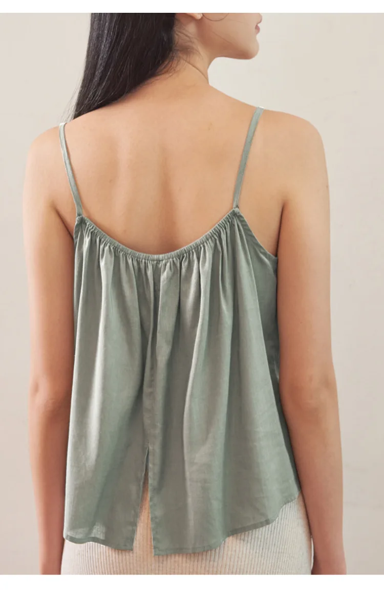 Soft Viscose Tops For Women 2024 Sexy Sleeveless Button Up Streewear Summer Top Women's Clothing Camis