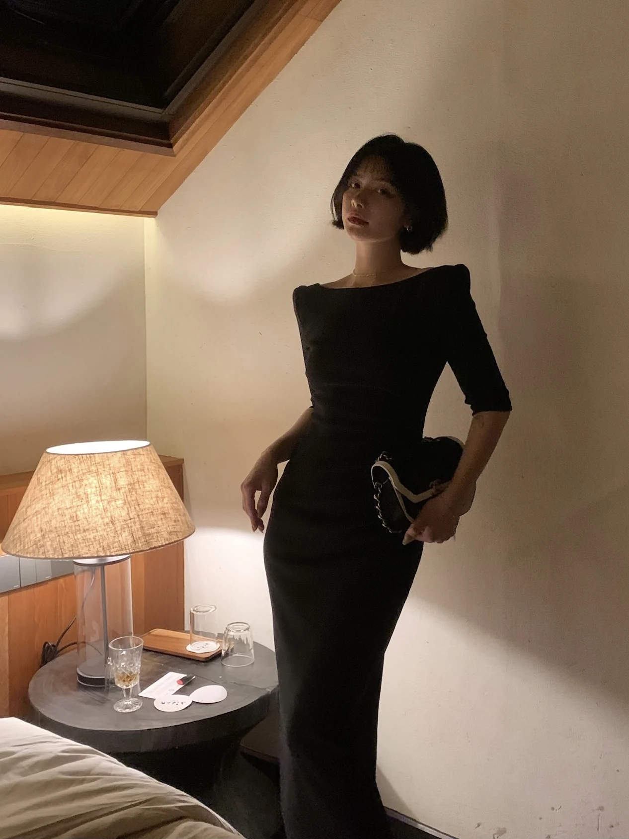 Jielur Korean Style Simple Dress for Women Elegant Midi Bodycon Dress Office Ladies Solid Clothing Femme Fashion Summer Vestidos